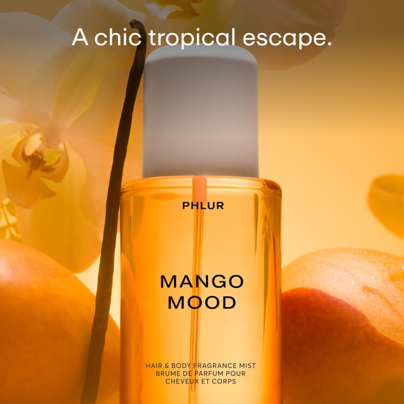 PHLUR بخاخ الجسم من PHLUR برائحة المانجو - بخاخ للشعر والجسم - رائحة المانجو، الياسمين، الباتشولي والفانيليا (8 أونصة سائلة) - Image 2