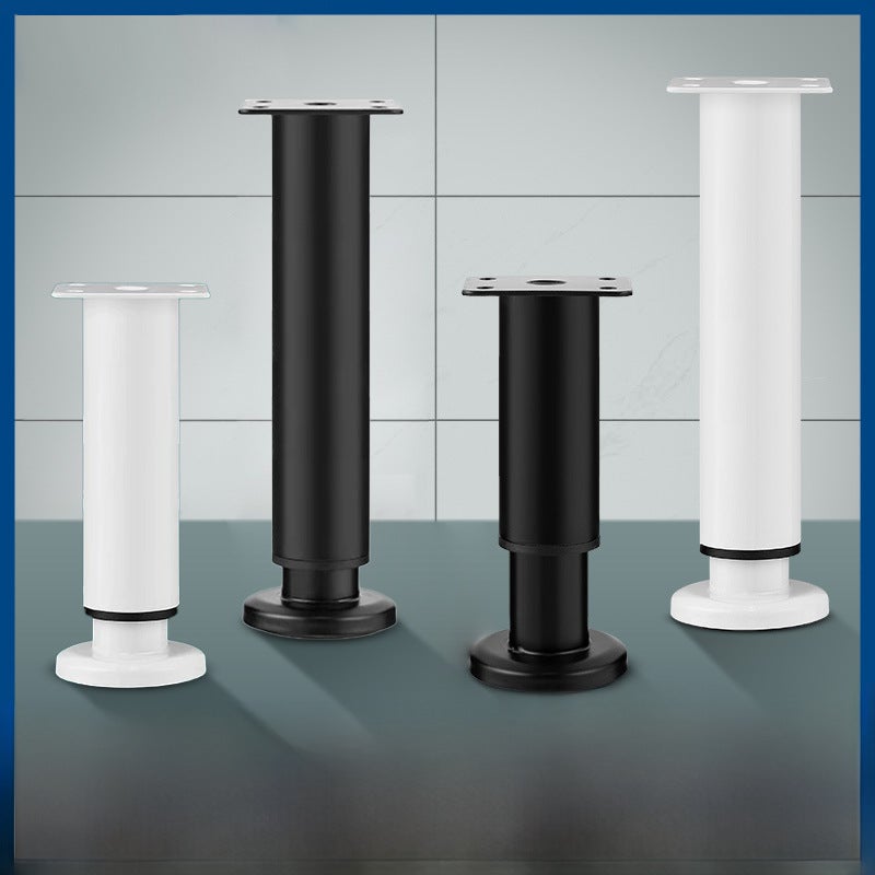 New Stainless Steel Adjustable Bed Riser Furniture Leg Support Bracket Black and White can be selected