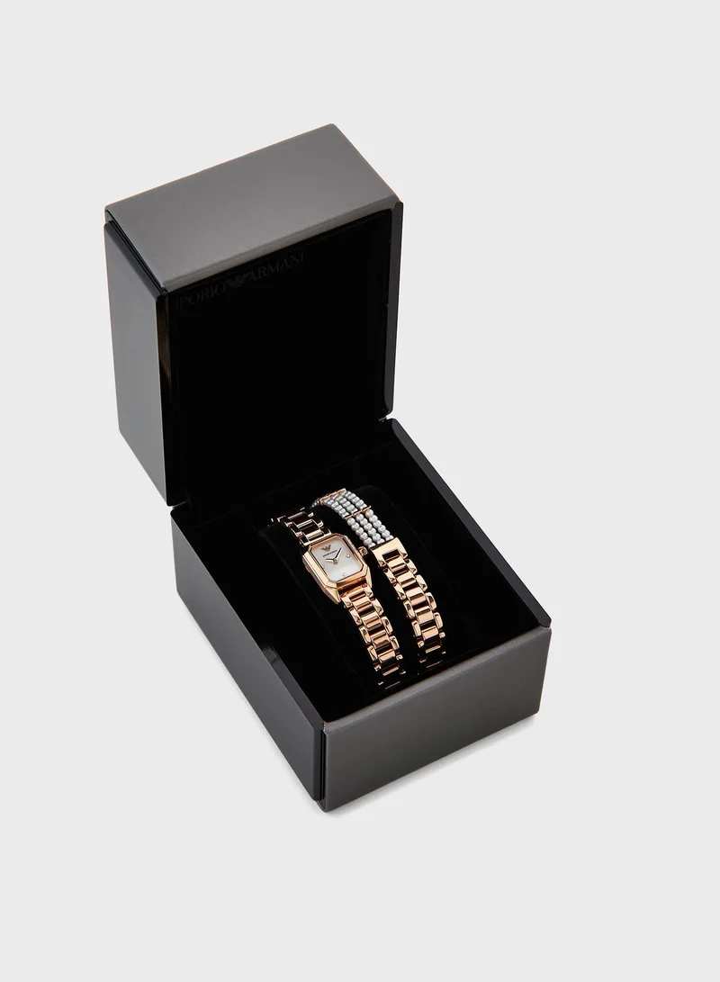 EMPORIO ARMANI AR11323 Analog Watch + Bracelet Gift Set