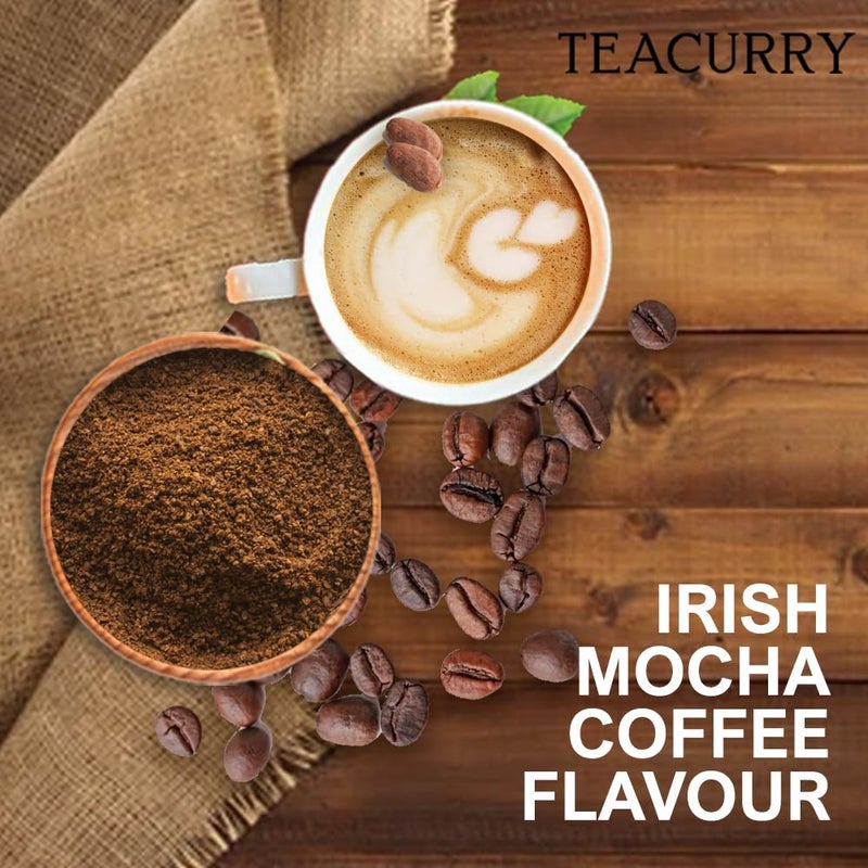 Teacurry Irish Mocha Instant Coffee (50 grams, 50 Cups) - Freeze Dried from Arabica Coffee Beans | Black Coffee Powder with All Natural Irish Mocha - For Hot and Cold Coffee - Image 2
