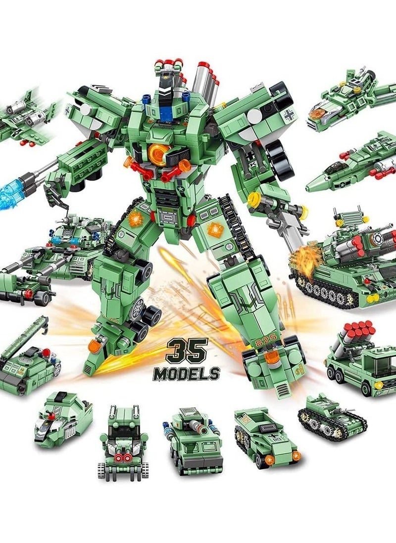 SYOSI - Robot Building Kit for Kids, 35 in 1 Robot Building Blocks Erector Sets for Boys, Engineering Educational Construction Robot Toys, 832 Pcs Projects Multifunctional Building Robot Blocks Toys Gift - Image 1
