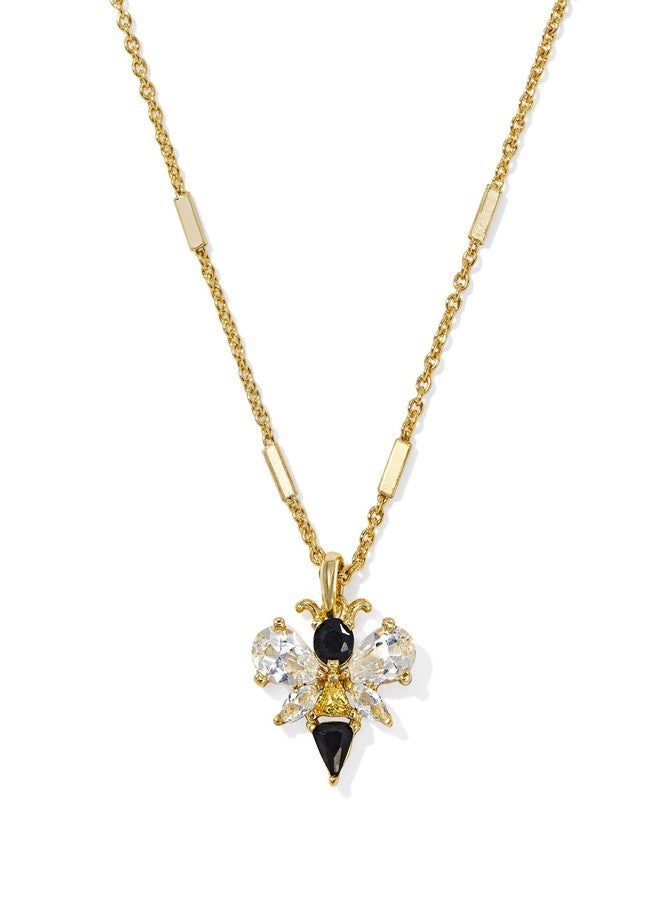 Kendra Scott Womens Bee Short Pendant Necklace Gold Black - Yellow Mix One Size One Size - Image 1