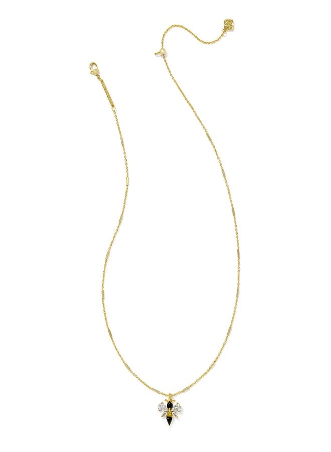 Kendra Scott Womens Bee Short Pendant Necklace Gold Black - Yellow Mix One Size One Size - Image 2