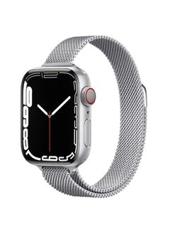 Slim Milanese Loop Strap For Apple Watch Series 10 9 8 7 6 5 4 SE, 38/40/41/42mm Stainless Steel Magnetic Wristband Strap -Sliver