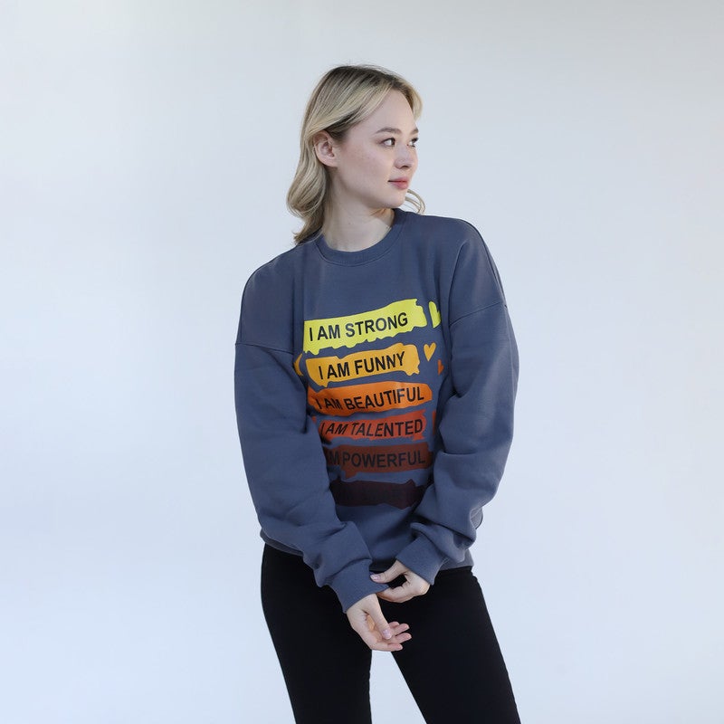 بيبو سويت شيرت مطبوع نسائي _بترولي - Image 2