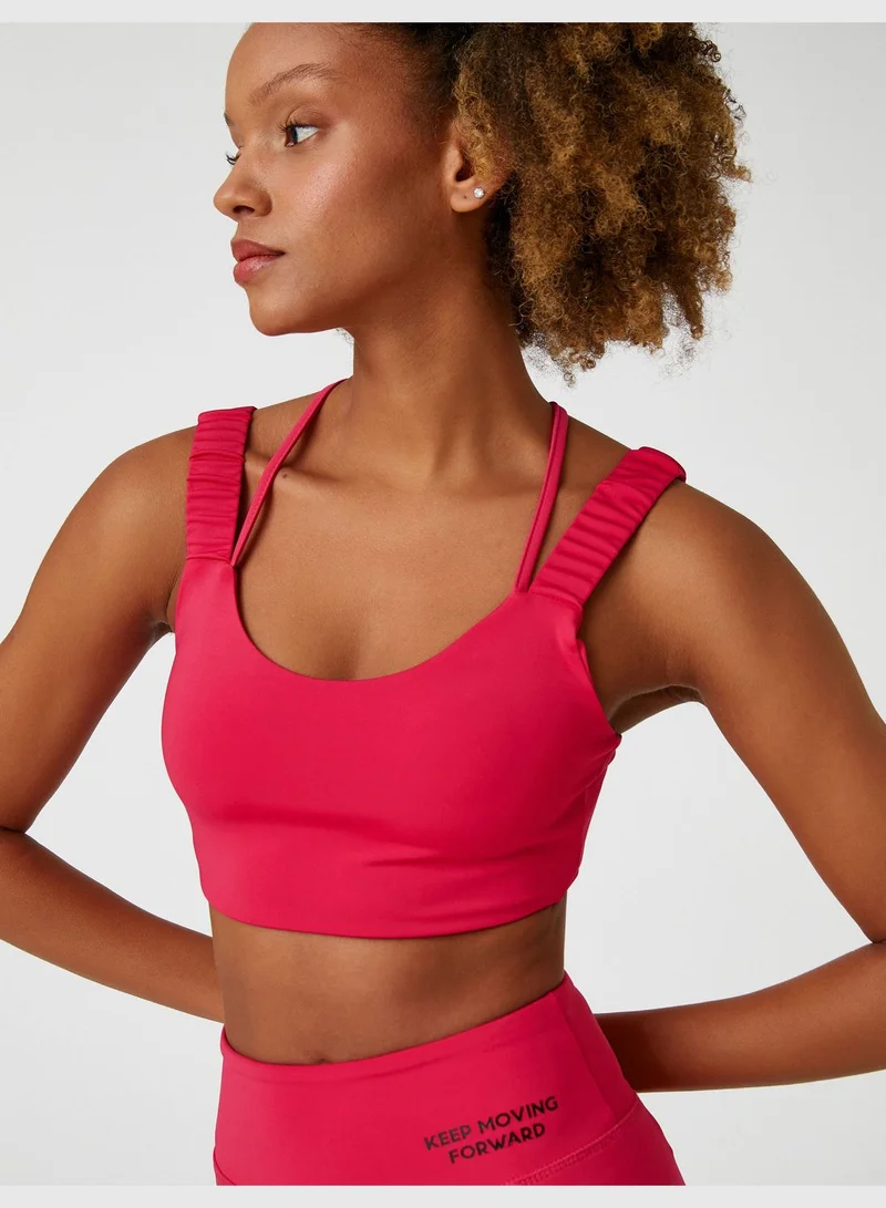 KOTON Sports Bra Strap Detail Slim Fit