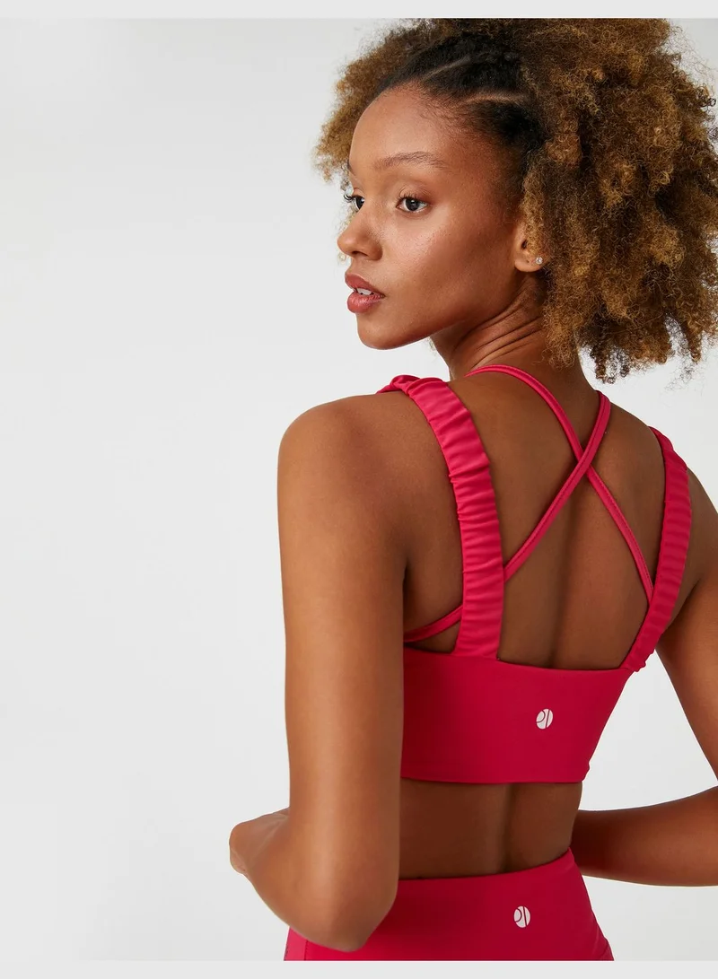 KOTON Sports Bra Strap Detail Slim Fit
