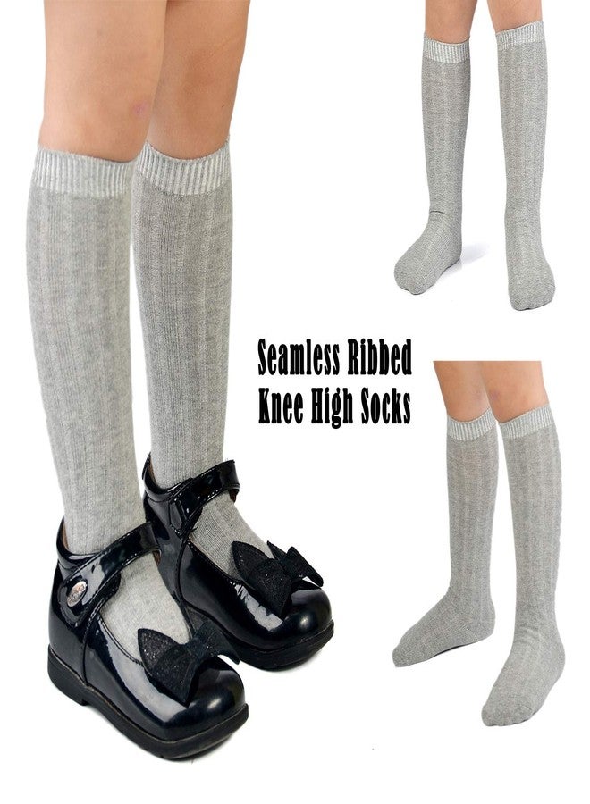 EPEIUS Unisex-Baby Boys Girls Seamless Ribbed Knit Knee High Socks 3 Pairs Pack Newborn Boys Girls Uniform Stockings for 0-3 Months,Black/White/Grey - Image 4