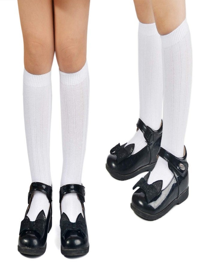 EPEIUS Unisex-Baby Boys Girls Seamless Ribbed Knit Knee High Socks 3 Pairs Pack Newborn Boys Girls Uniform Stockings for 0-3 Months,Black/White/Grey - Image 2