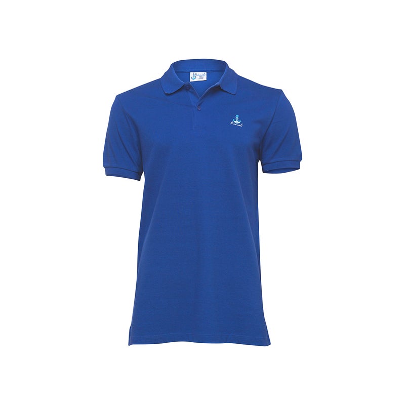 Anemoss Blue Sailboat Men's Polo Collar T-shirt, Short Sleeve Golf Tennis Tshirt, 100% Cotton, S Size, Blue - Image 1