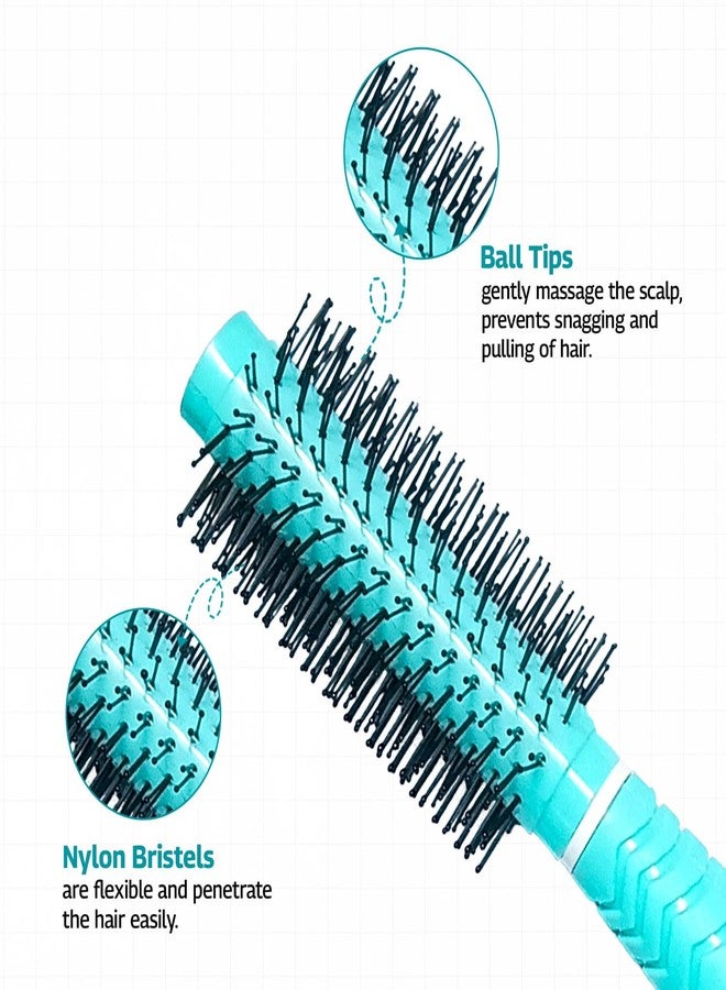 Zeyu Round Hair Brush | Hair Brush for Men & Women | For Hair Styling, Drying, Healthy Hair and Add Volume| Flexible & Soft Nylon Bristles - Image 3