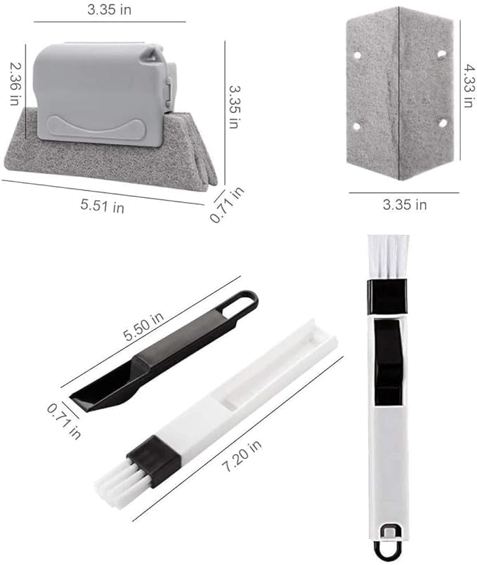 Nexllent 7Pcs Sliding Window Groove Cleaning Brush | Crevice Cleaner Tools | Quickly Clean All Window Slides and Gaps | Bathroom Gap Cleaning Brush,Dead Corner Multifuctional Brushes - Image 5