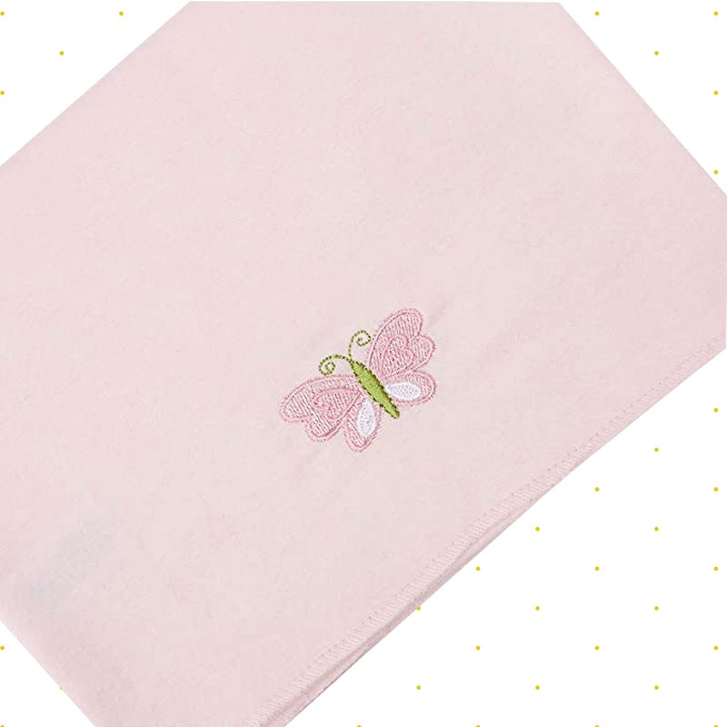 Spasilk Receiving Baby Blanket, 100% Cotton Flannel Blanket, Pack of 4, Pink - Image 3