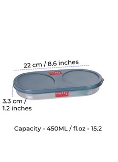 Hazel HAZEL Stainless Steel Oval Shape Container Roti Box With Lid | 450 Ml Chapati Container For Tiffin Box & Kitchen | Chapati, Roti & Puri Dabba With Lid, Grey  - Image 4