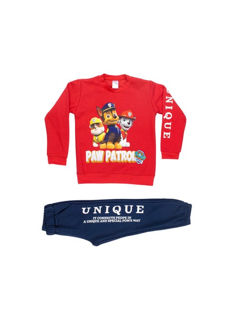 طقم بيجامة شتوي مطبوع للأولاد