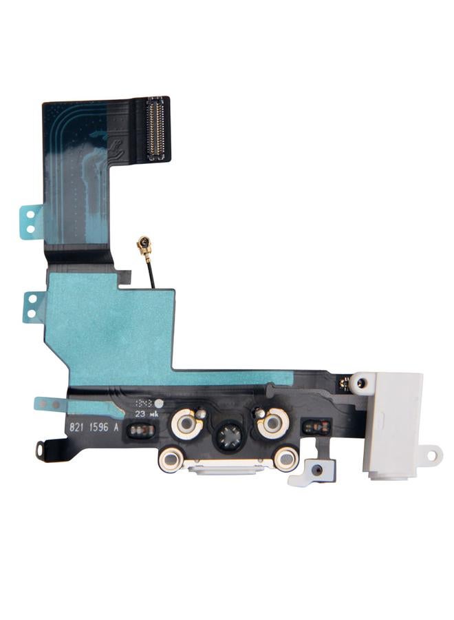 إيروريكس كابل مرن لشاحن موصل الذيل الأصلي + كابل مرن لسماعات الرأس والصوت لجهاز iPhone 5S (أبيض) - Image 3