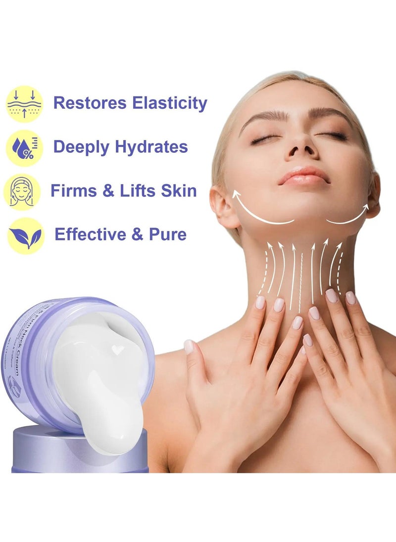 Yecuce 50ml Lift & Firm Neck Cream Neck Firming And Lifting Cream with 4% Cupuacu Butter Hydrolyzed Hyaluronic Acid & Caffeine Deeply Hydrates Moisturize & Smooths Reduce Sagging & Wrinkles  - Image 3