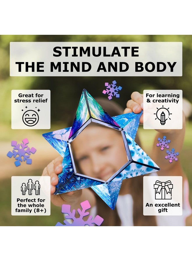 SHASHIBO Holographic Shape Shifting Box - STEM Magnetic Fidget Cube that Transforms Into Over 70 Shapes, Download Fun in Motion Toys Mobile App (Polar) - Image 3