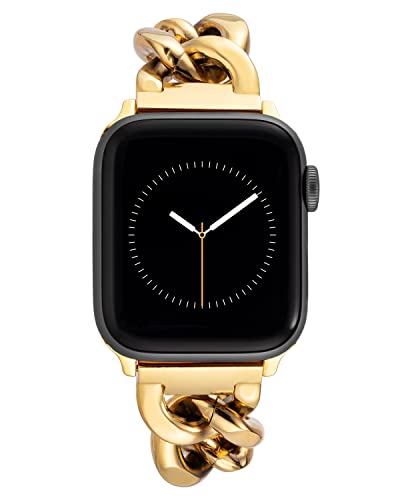 ANNE KLEIN WITHit Anne Klein Fashion Chain Bracelet for Apple Watch, Secure, Adjustable, Apple Watch Replacement Band, Fits Most Wrists (38/40/41mm, Gold) - Image 1