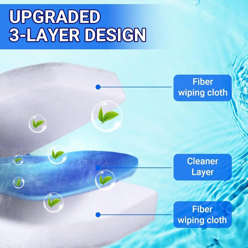 TEITEAI Disposable Toilet Brush Starter Set with 10 Replacement Pads, Touchless Toilet Cleaning System, Compatible with Clorox Toilet Wand Refills for Bathroom Toilets - Image 5