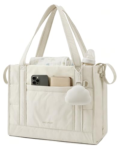 BAGSMART Diaper Bag Tote Puffer Tote Bag Lightweight Baby Bag with Insulated Pockets Pacifier Case Stylish Multifunctional Hospital Bag for Labor and DeliveryTravelWork - Image 1