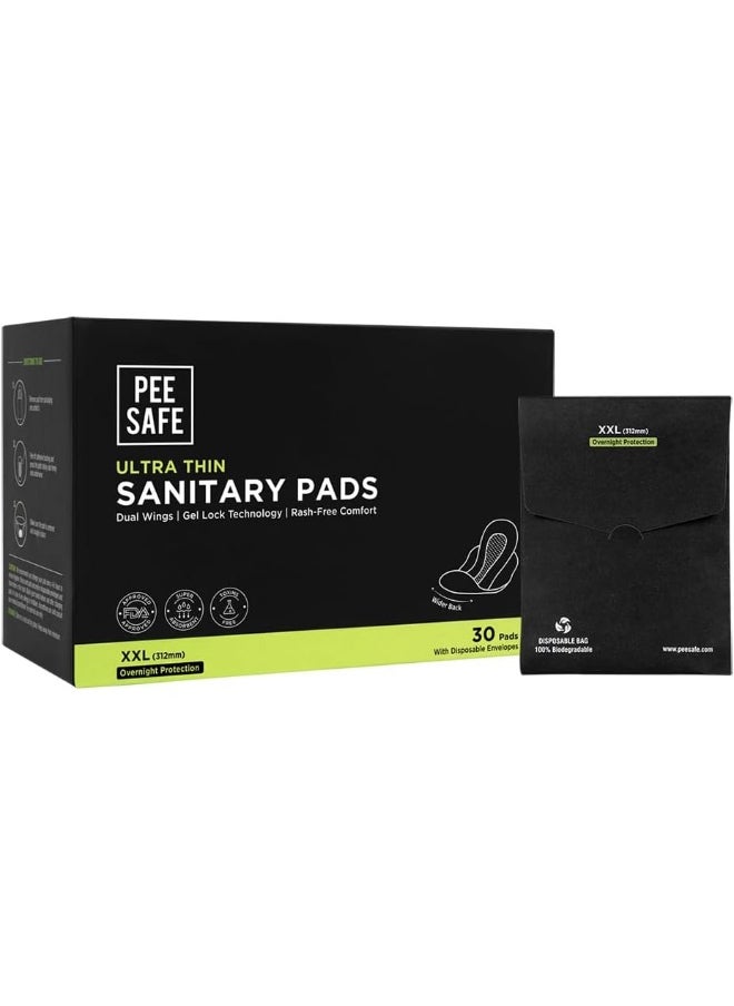 PEESAFE - Ultra Thin Sanitary Pads For Women Cottony Soft Sanitary Napkins For Ultra Comfort Pack Of 30 - Image 1
