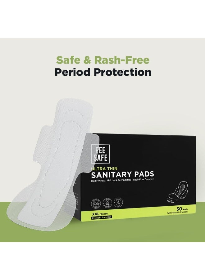 PEESAFE - Ultra Thin Sanitary Pads For Women Cottony Soft Sanitary Napkins For Ultra Comfort Pack Of 30 - Image 1