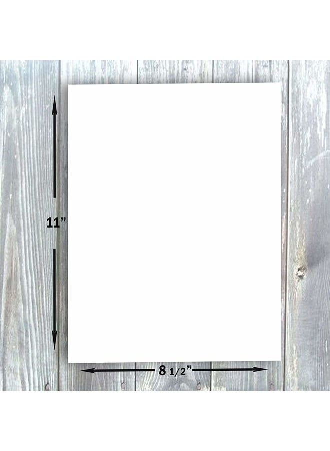 Hamilco White Cardstock Thick Paper 8 1/2 x 11" Heavy Weight 120 lb Cover Card Stock - 50 Pack - Image 3