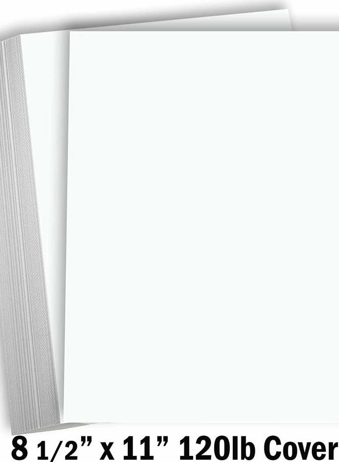 Hamilco White Cardstock Thick Paper 8 1/2 x 11" Heavy Weight 120 lb Cover Card Stock - 50 Pack - Image 2