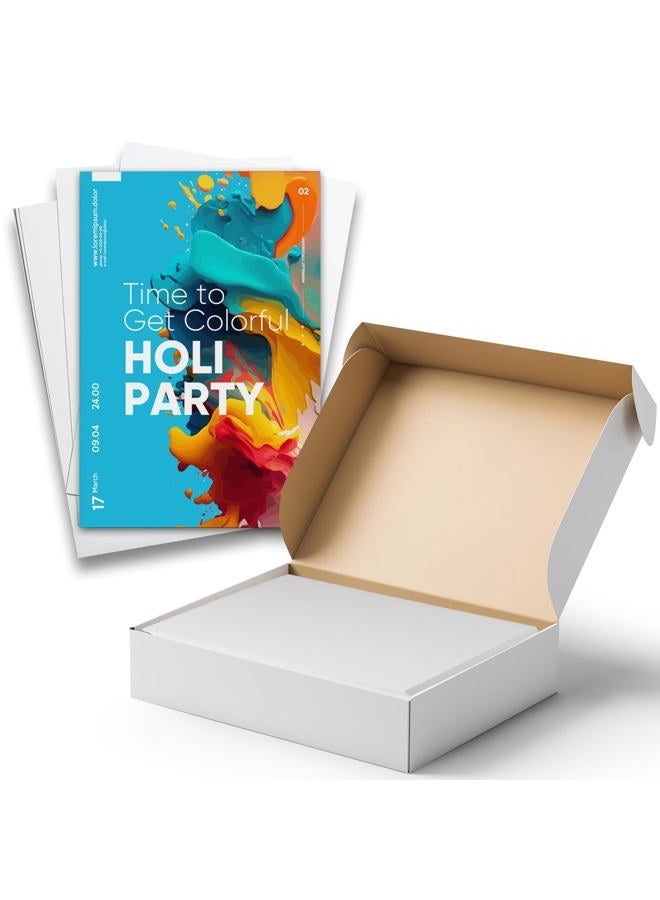 Hamilco White Cardstock Thick Paper 8 1/2 x 11" Heavy Weight 120 lb Cover Card Stock - 50 Pack - Image 4