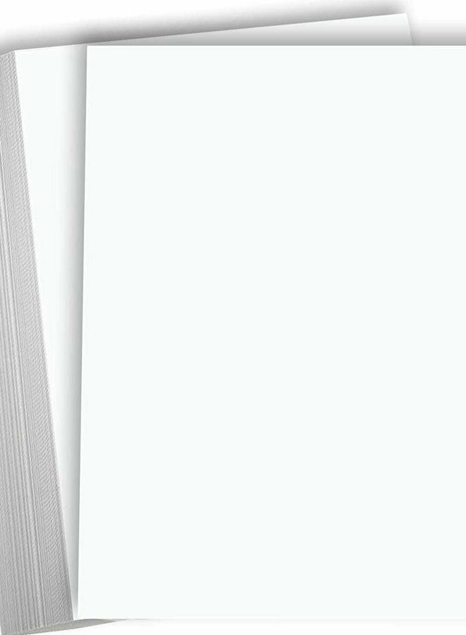 Hamilco White Cardstock Thick Paper 8 1/2 x 11" Heavy Weight 120 lb Cover Card Stock - 50 Pack - Image 1
