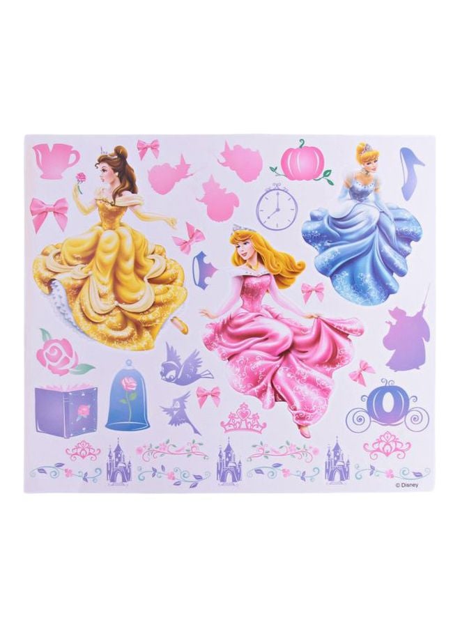 Disney Princess Wall Sticker Pink/Yellow/Purple - Image 1