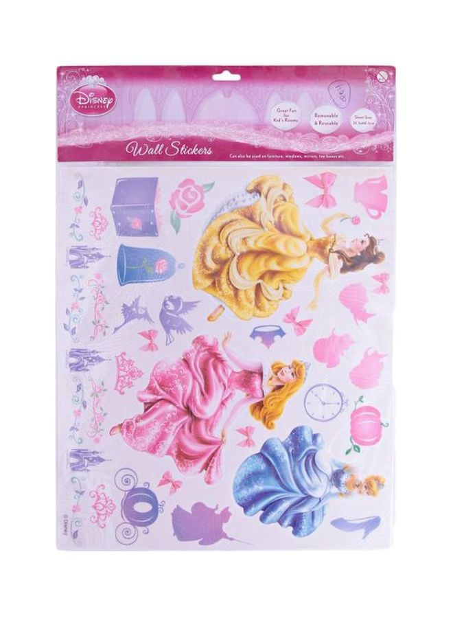 Disney Princess Wall Sticker Pink/Yellow/Purple - Image 2