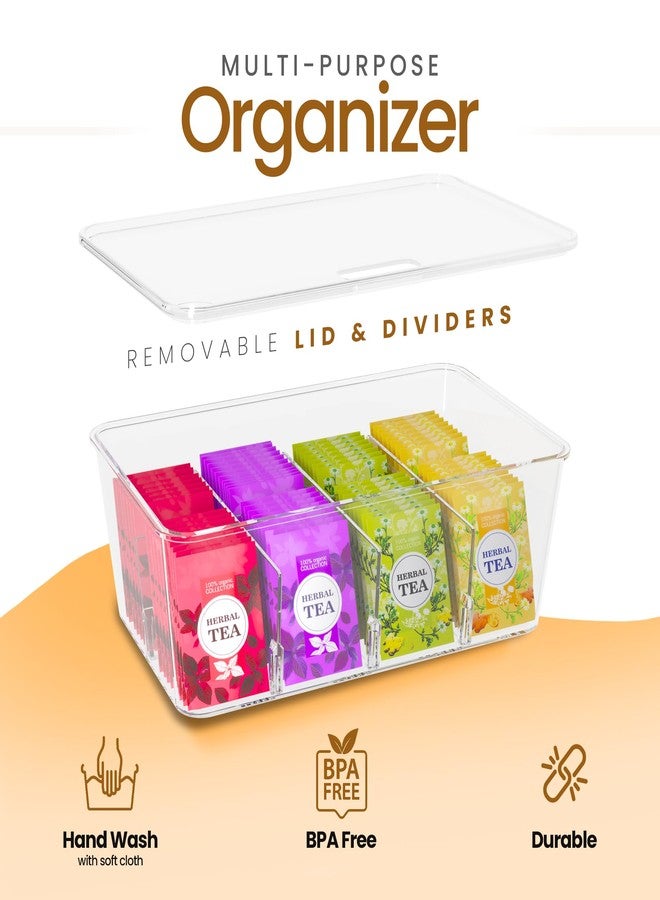 Utopia Home Tea Bag Organizer - Stackable Tea Bag Storage Organizer with Lid (Clear, Pack of 2) - Image 4