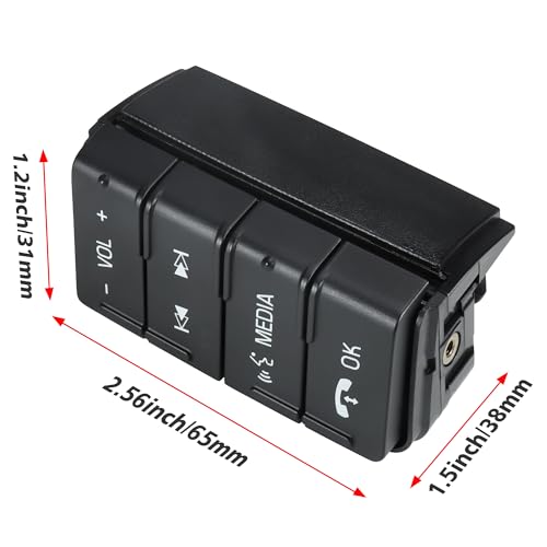 HUSUKU Steering Wheel Audio Control Switch Right Side Compatible with Ford F150 2011-2014 Replace AL3Z-9C888-CA,SW6880, Volume Control Keys Assembly - Image 4