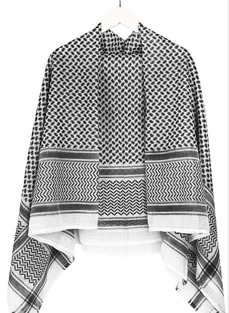 Men Arab Shemagh Headscarf Muslim Dubai Casual Headwear Scarf Neck Wrap Head Cover Turban Cap - Image 4