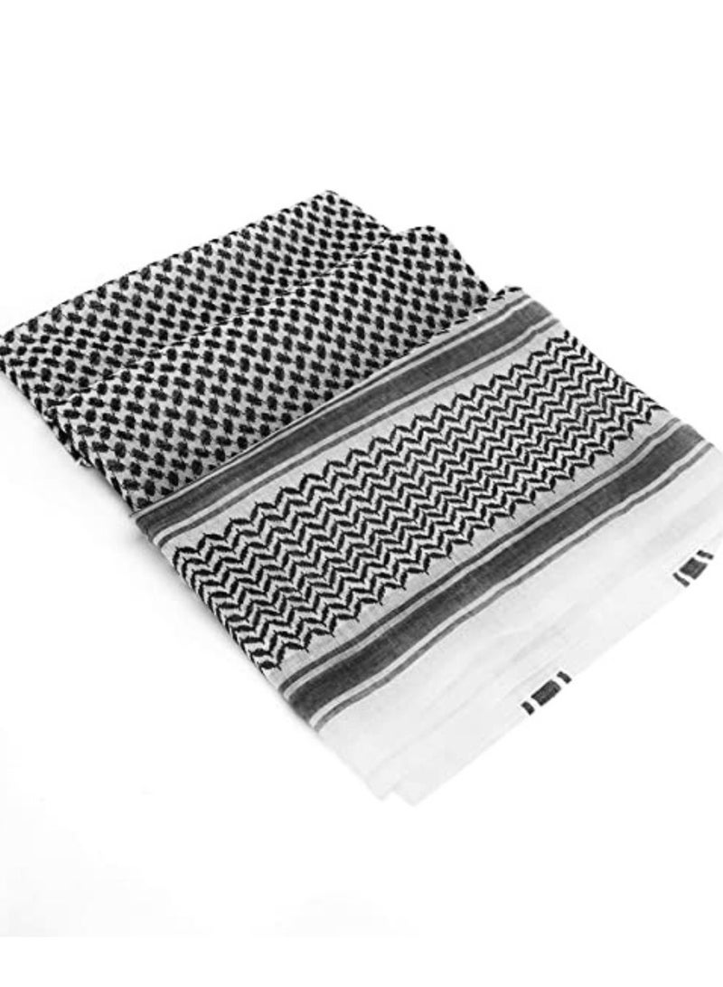 Men Arab Shemagh Headscarf Muslim Dubai Casual Headwear Scarf Neck Wrap Head Cover Turban Cap - Image 5