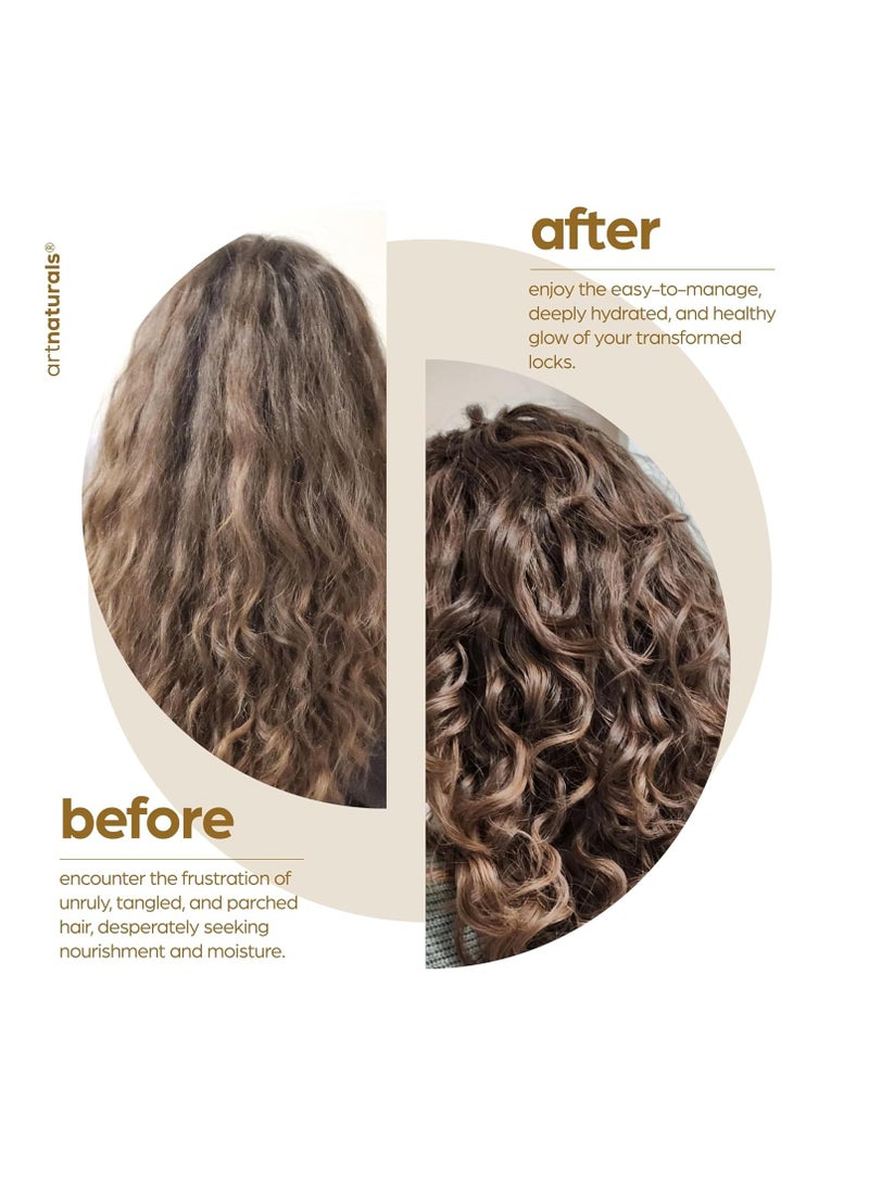 artnaturals - Artnaturals Argan Oil Leave-In Conditioner - (12 Fl Oz / 355ml) - Made with Organic and Natural Ingredients - for All Hair Types – Treatment for Damaged, Dry, Color Treated and Hair Loss (ANHA-0802) - Image 1
