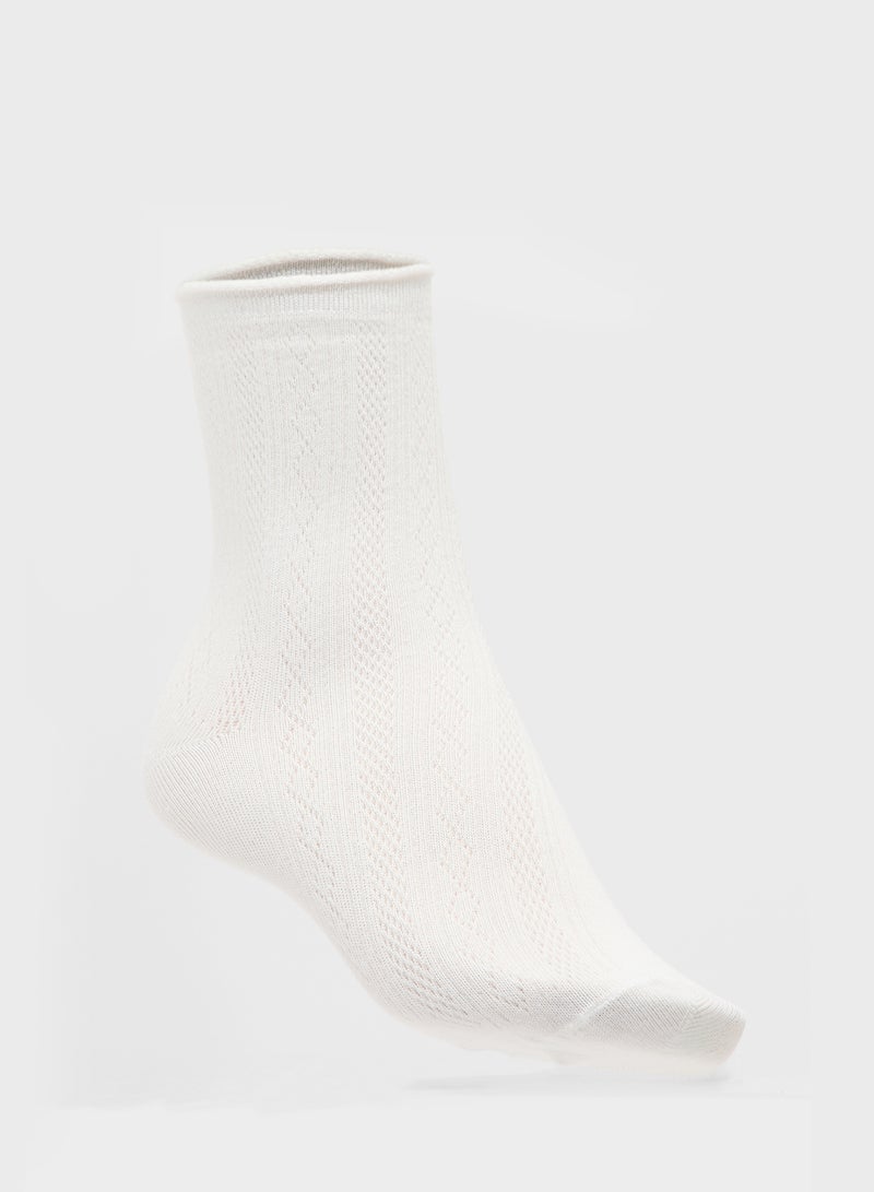 جينجر جوارب بياقة دائرية بنقشة نقطية عبوة من قطعتين - Image 3