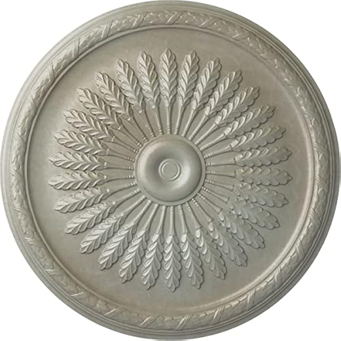 CM36JUFLS JUNIPER CEILING MEDALLION, 36"OD X 1 1/2"P (FITS CANOPIES UP TO 7"), HAND-PAINTED FLASH GOLD - Image 2
