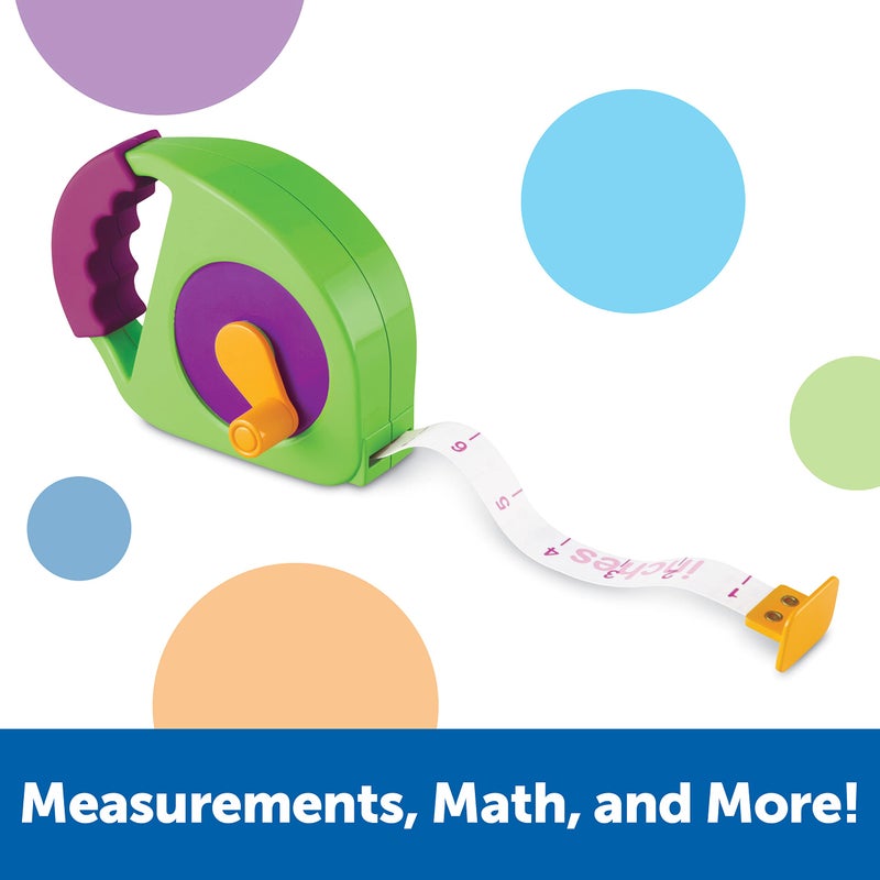 Learning Resources Simple Tape Measure, Ages 3+, Retractable Toy Tape Measure, Measures 4 Feet, Construction Toy for Kids,Back to School - Image 2