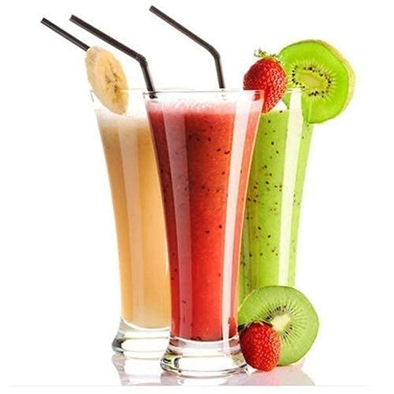 KIDINGTON Crystal Milk Shake Juice Ice Cream Milkshake Faluda Smoothie and Cocktails Restaurants Parties Events Glass 350 ml Set of 6 - Image 1