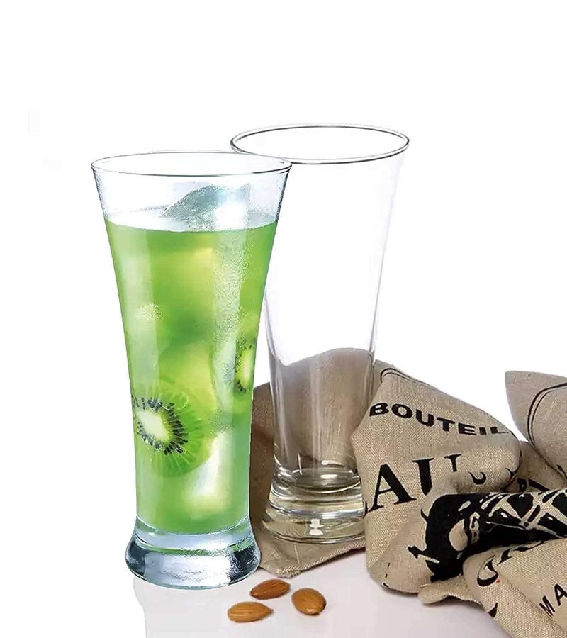 KIDINGTON Crystal Milk Shake Juice Ice Cream Milkshake Faluda Smoothie and Cocktails Restaurants Parties Events Glass 350 ml Set of 6 - Image 4