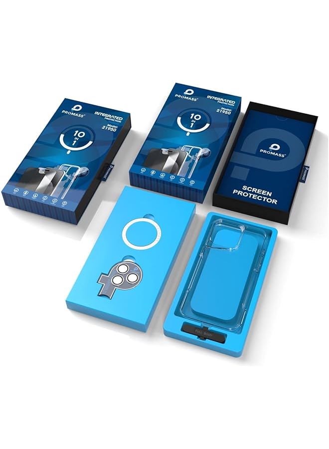 Promass 360° Full Protection Kit For Iphone 14 Pro 【10 Pack】Bumper Case Plus Thermal Sticker Plus Privacy Screen Protector Plus Clear Screen Protector Plus Wireless Charging Ring And Camera Lens Protector - Image 1