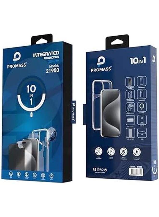 Promass 360° Full Protection Kit For Iphone 14 Pro 【10 Pack】Bumper Case Plus Thermal Sticker Plus Privacy Screen Protector Plus Clear Screen Protector Plus Wireless Charging Ring And Camera Lens Protector - Image 2
