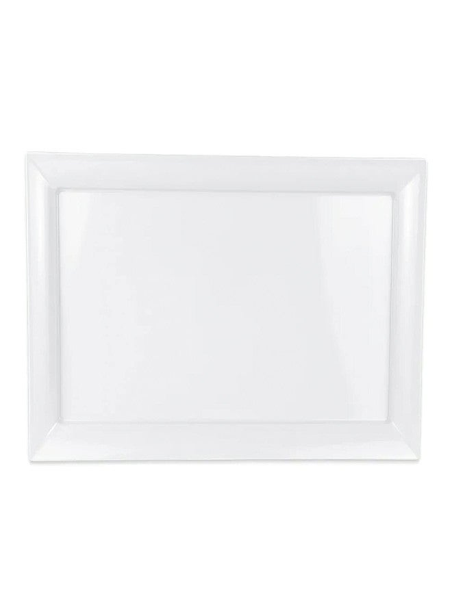 Get G.E.T. ML-242-W White 28" x 16" Rectangular Tray, Break Resistant Dishwasher Safe Melamine Plastic, Siciliano Collection - Image 2