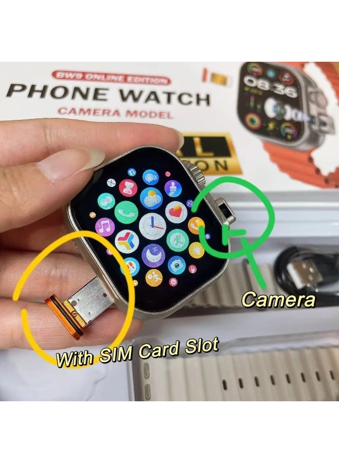 BW9 PRO Smart Sim Card Watch with 4G Connection And 2 Extra Straps - Image 4