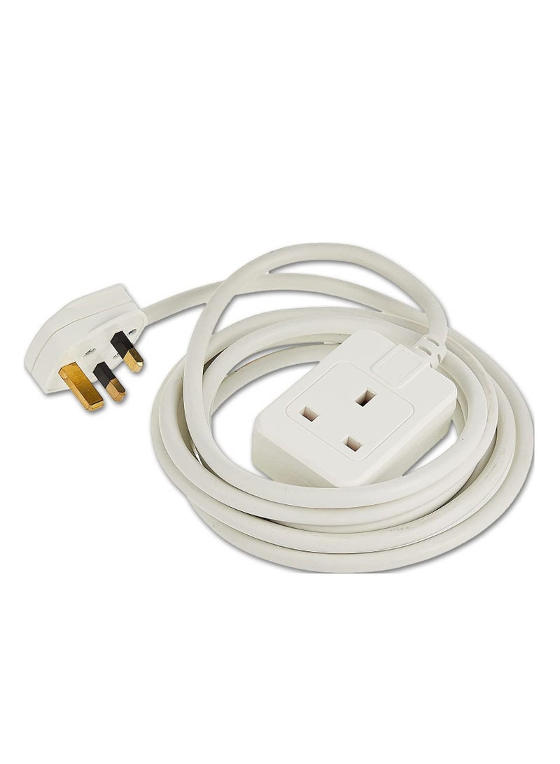 Brennenstuhl 3m Extension cable for indoor use perfect for home and office with 13A BS plug, White - Image 2