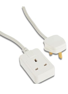Brennenstuhl Brennenstuhl 3m Extension cable for indoor use perfect for home and office with 13A BS plug, White  - Image 1
