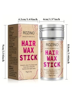 Rozino Broken Hair Styling Wax Bar Refreshing Non-greasy Hair Styling Wax Stick Natural Extract Wax Bar Suitable For All Hair Types  - Image 5